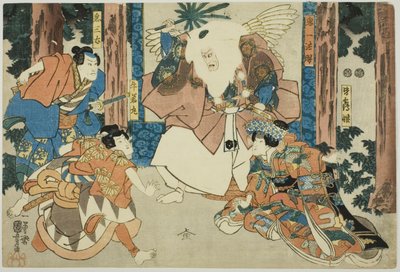 Ac a rs Jako Ushiwakamaru, Kisanta, Doplněk pozice stroje, Plan d Princess Zulu od Utagawa Kuniyoshi