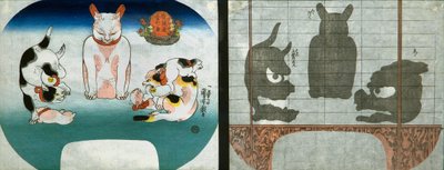 Kočky: Čínský chrámový lev od Utagawa Kuniyoshi