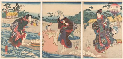 Decho Farmer Inde Production Musashi Musashikuni Chofu no Tamagawa od Utagawa Kuniyoshi