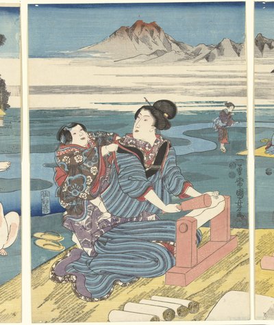 Řeka Toi Tama v provincii Settsu od Utagawa Kuniyoshi