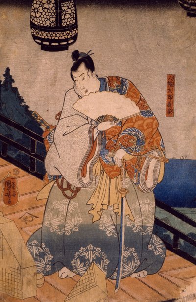 Hachiman Taro Yoshiie, by Utagawa Kuniyoshi od Utagawa Kuniyoshi