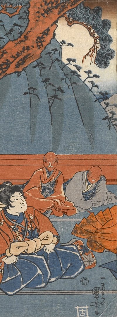Hakoōmaru trifft Kudō Suketsune od Utagawa Kuniyoshi