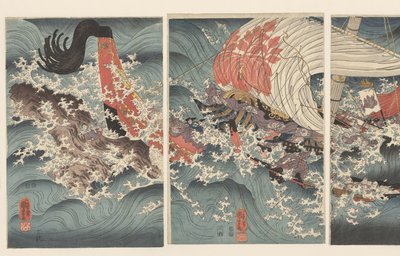 Příběh kapitána lodi Yojibei. od Utagawa Kuniyoshi