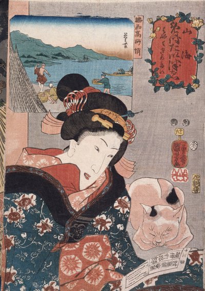 Rybolov chobotnic v Takasago v provincii Harima“, ze série „Slavné produkty provincií“ od Utagawa Kuniyoshi