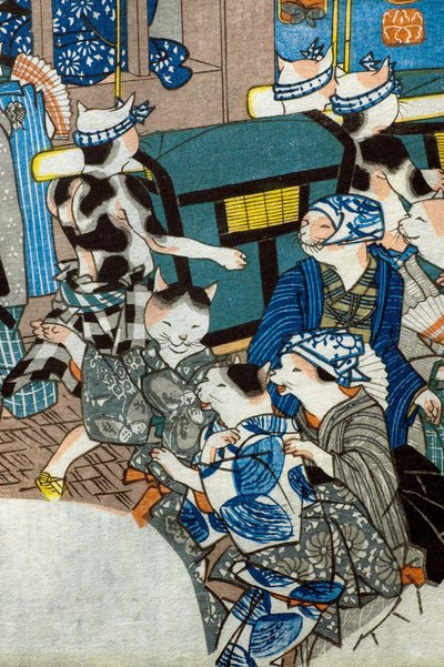 Bledý měsíc od Utagawa Kuniyoshi