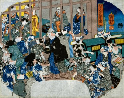 Bledý měsíc od Utagawa Kuniyoshi