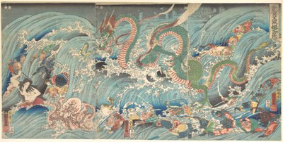 Získání ukradeného drahokamu z paláce Dračího krále od Utagawa Kuniyoshi