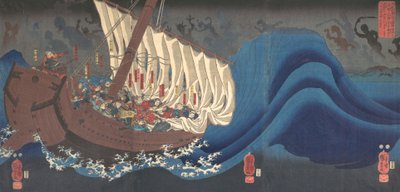 Pomsta válečníků Taira, 1843-47. od Utagawa Kuniyoshi