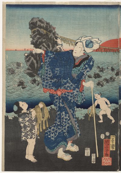 Východ slunce v zálivu Futami od Utagawa Kuniyoshi