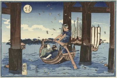 Tsukuda I písek od Utagawa Kuniyoshi