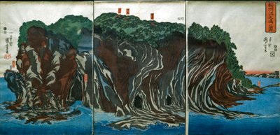 Pohled na Enošimu v provincii Sagami (Sōshū Enoshima no zu), kolem 1849-51 od Utagawa Kuniyoshi