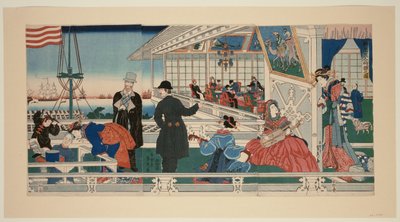 Ann American Mel Kanche Part 1 Člen Yokohama od Utagawa Sadahide