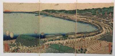 Průvody daimjóů procházející podél Tokaido od Utagawa Sadahide