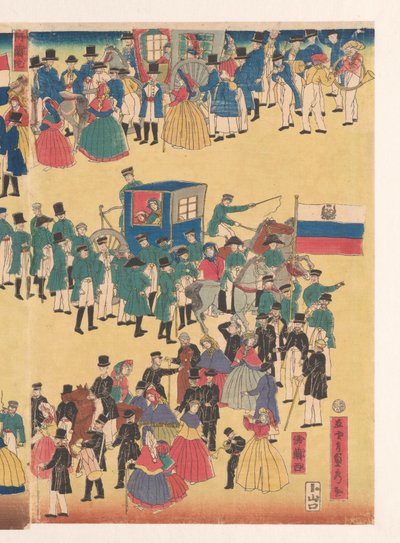 Průvod lidí z pěti zemí od Utagawa Sadahide