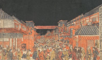Napsal Sakai Napsal postava Fukiya Kaomise Yoshiume, že? 1780. od Utagawa Toyoharu