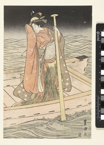 Mladá žena v lodi od Utagawa Toyokuni (I)