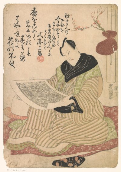 Muž s obrázkem v rukou od Utagawa Toyokuni (I)