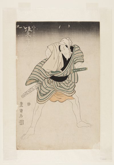 Herec Bando Mitsugoro III (barevný dřevořez) od Utagawa Toyokuni