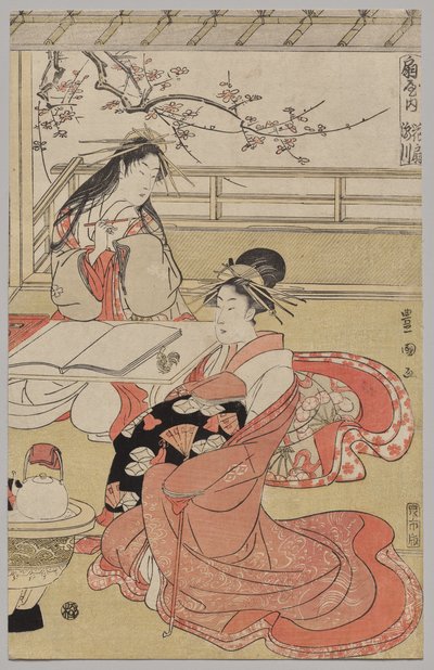 Kurtizány z Ōgiya na jarním výletě od Utagawa Toyokuni