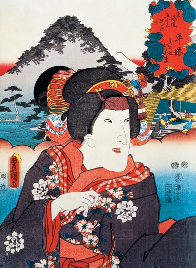 Port rai t of f kabuki te a t ret s, ukiyoe rt p rin t Utagawa and well (1769-1825), odku t, japonský Hmm, Edo Perio d od Utagawa Toyokuni