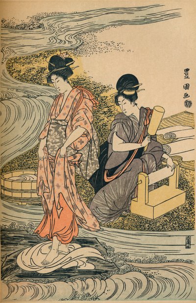 Praní prádla, c1800 od Utagawa Toyokuni