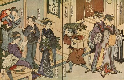 Ženy a mužský sluha, 1802, 1924. od Utagawa Toyokuni