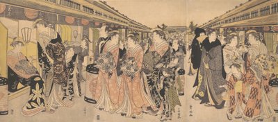 Kurtizány Promenáda na Nakanocho v Yoshiwara, ca. 1795. od Utagawa Toyokuni I