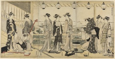 Čtyři roční období na jihu (Minami Shiki): Letní scéna od Utagawa Toyokuni I
