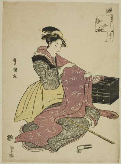 Dvanáctý měsíc (Goku getsu), ze série "Módních dvanáct měsíců (Furyu junikagetsu)" od Utagawa Toyokuni I