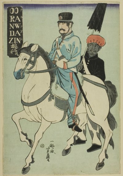 Holanďan na procházce (Orandajin yuko) od Utagawa Yoshifuji
