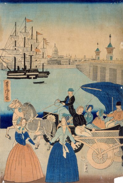 Obrázek Londýna, Anglie od Utagawa Yoshitora