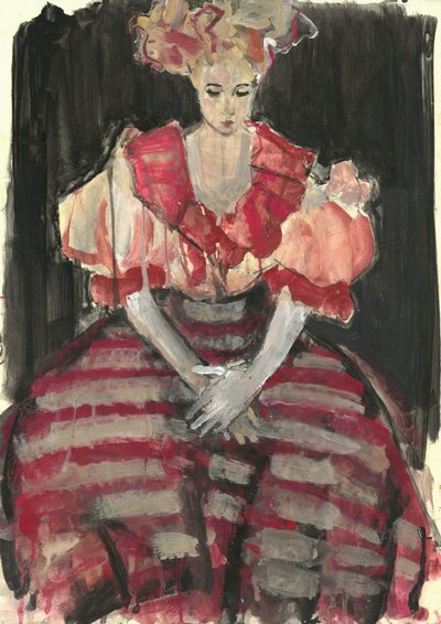 Elegantní žena v červeném od Ute Rathmann