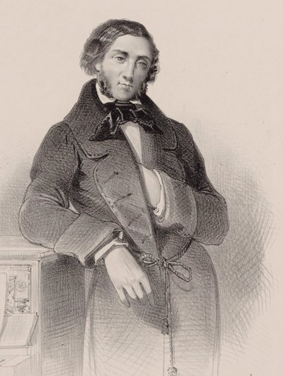 Portrét pianisty a skladatele Felixe Mendelssohna Bartholdyho 1809-1847. od V. Guillet