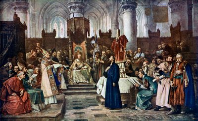Jan Hus před kostnickým koncilem, 1415 1926. od Vaclav Brozik