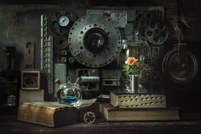 Studie steampunkové růže od Vadim Kulinsky