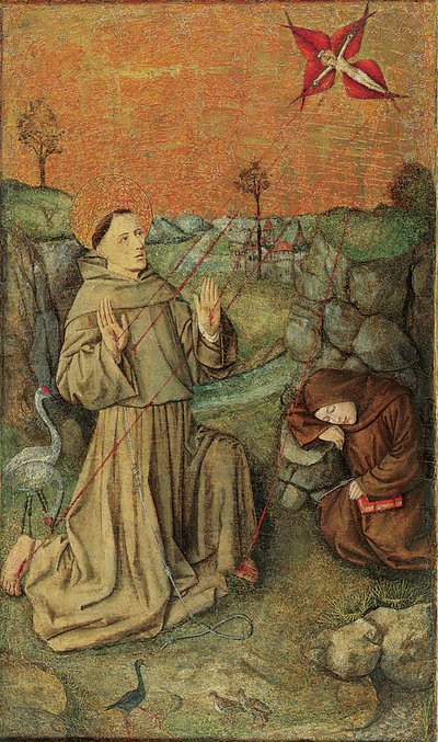 Saint Francis Receiving the Stigmata, konec 15. století od Valencian School