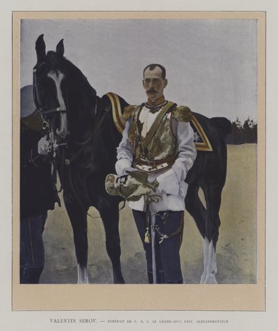 Portrét velkovévody Pavla Alexandroviče z Ruska (barevné lito) od Valentin Aleksandrovich (after) Serov