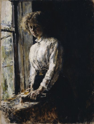V okně. Portrét Olgy Fjodorovny Trubnikové, 1886 od Valentin Aleksandrovich Serov