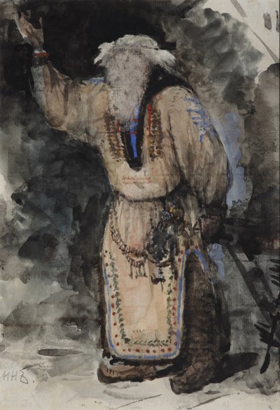 Návrh kostýmů k opeře Ruslan a Ludmila M. Glinky od Valentin Aleksandrovich Serov