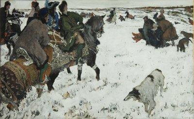 Peter I. Na lovu, 1902 od Valentin Aleksandrovich Serov