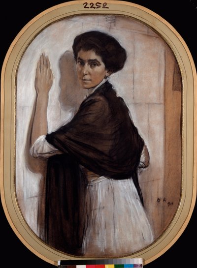 Portrét hraběnky Sofie Olsuphyeva. Dílo Valentina Alexandroviče Serova (1865-1911), pastel a sangvinik na kartonu od Valentin Aleksandrovich Serov