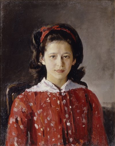 Portrét Ljudmily Anatolyevny Mamontové 1874-1937, 1884 od Valentin Aleksandrovich Serov