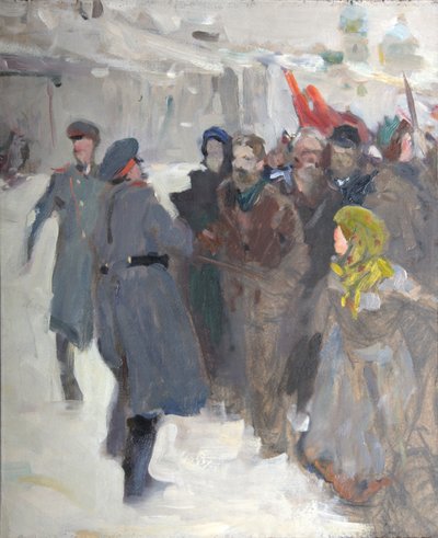 Revoluční demonstrace, 1906 od Valentin Aleksandrovich Serov