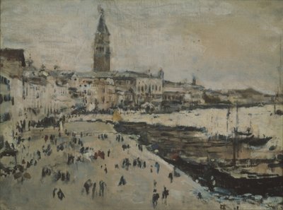 Nábřeží Schiavoni v Benátkách od Valentin Aleksandrovich Serov