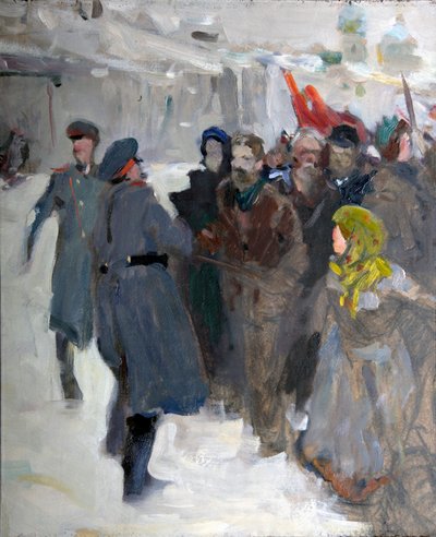 Revoluční demonstrace“, 1906. od Valentin Alexandrovich Serov