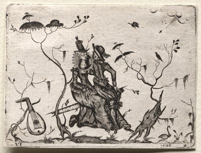 Pár milenců, 1626. od Valentin Sezenius