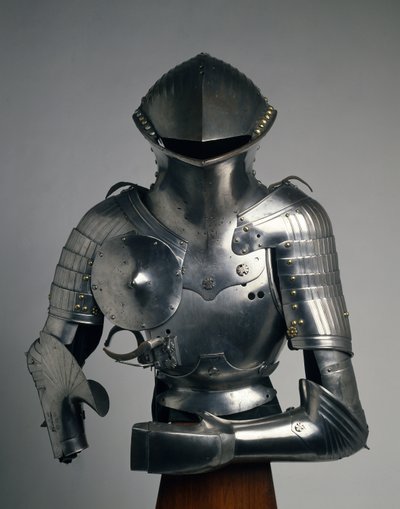 Kompozitní Stechzeug, brnění pro „Německý souboj“, kolem 1480-1540 (ocel, železo, mosaz a kůže) od Valentin Siebenburger