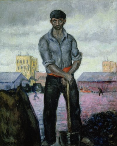Uhelný horník v přístavu od Valentín Thibon de Libian