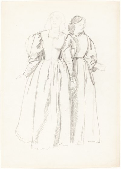 Studie dvou mladých žen [recto] od Valentine Cameron Prinsep