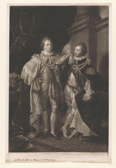 Portrét George IV a Frederick of York jako děti od Valentine Green